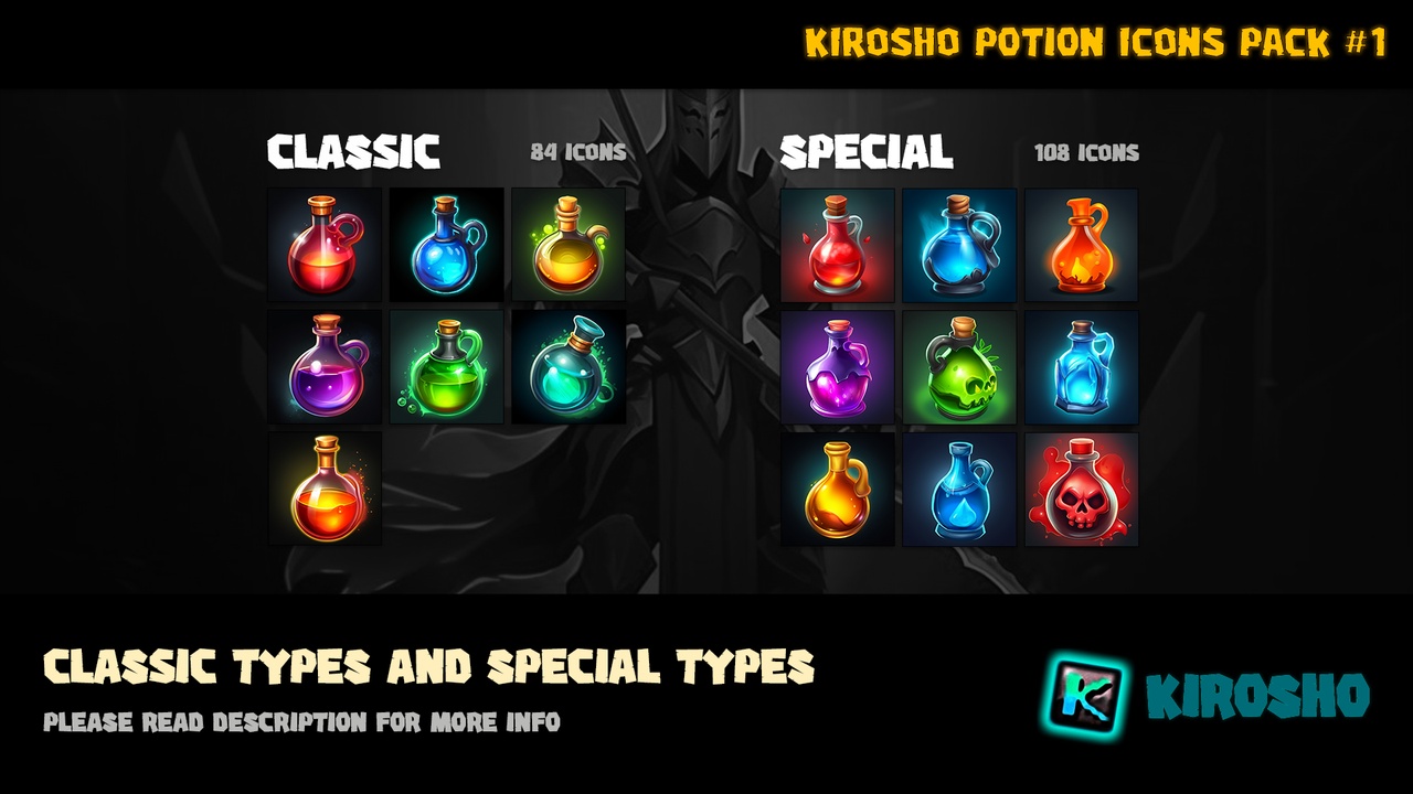 Media 1 for listing Kirosho Potion Icons Pack #1