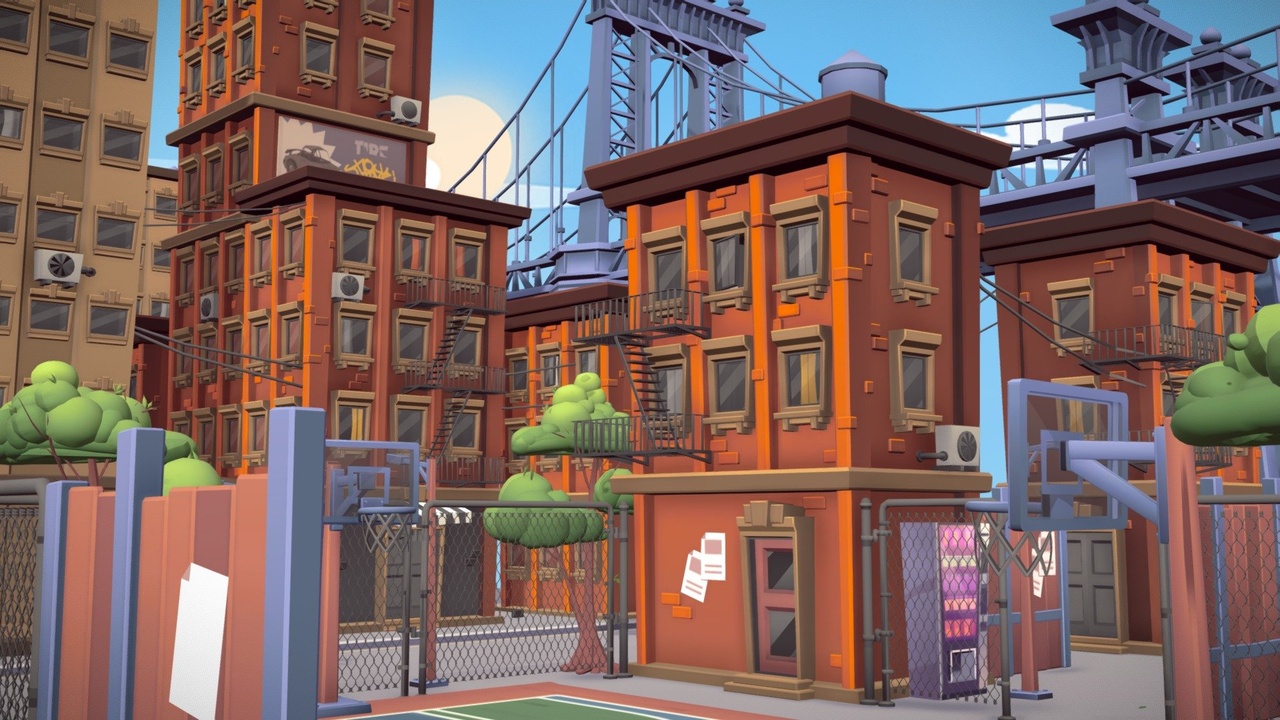 Media 1 for listing 🏬 Lowpoly Brooklyn street hood assets