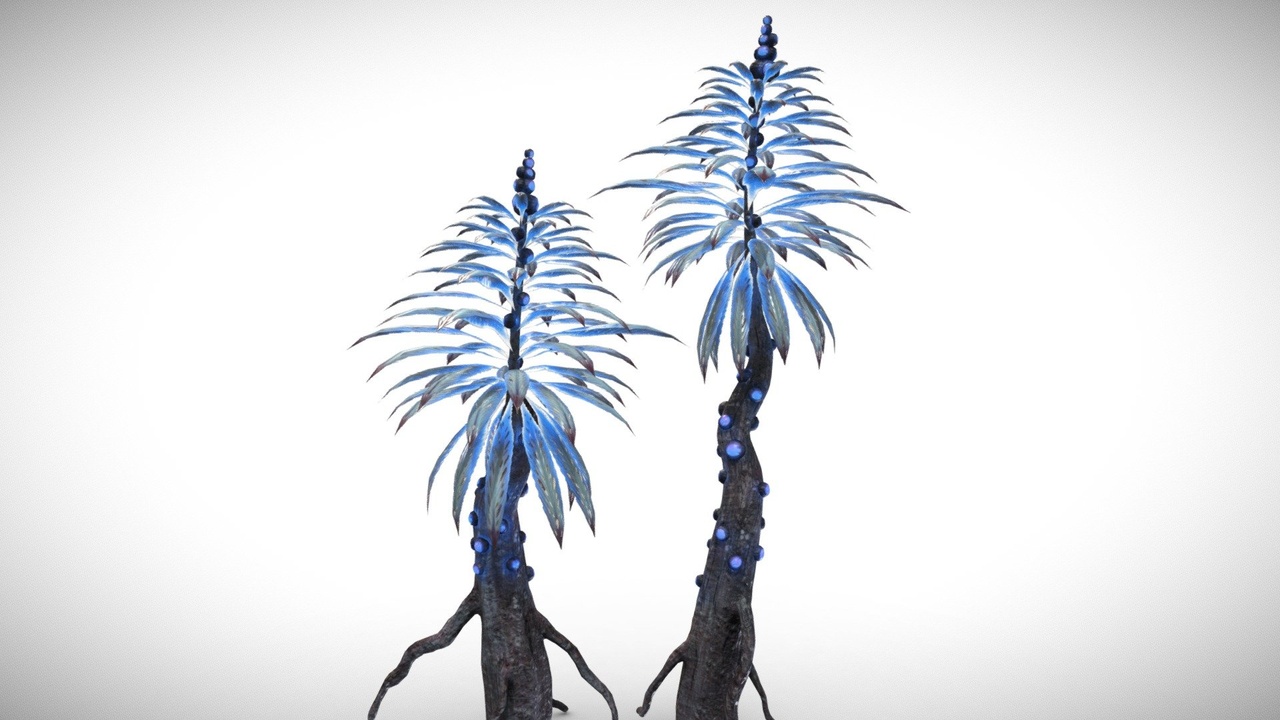 Alien Fantasy Plant - Bioluminescent Sword Tree | Fab
