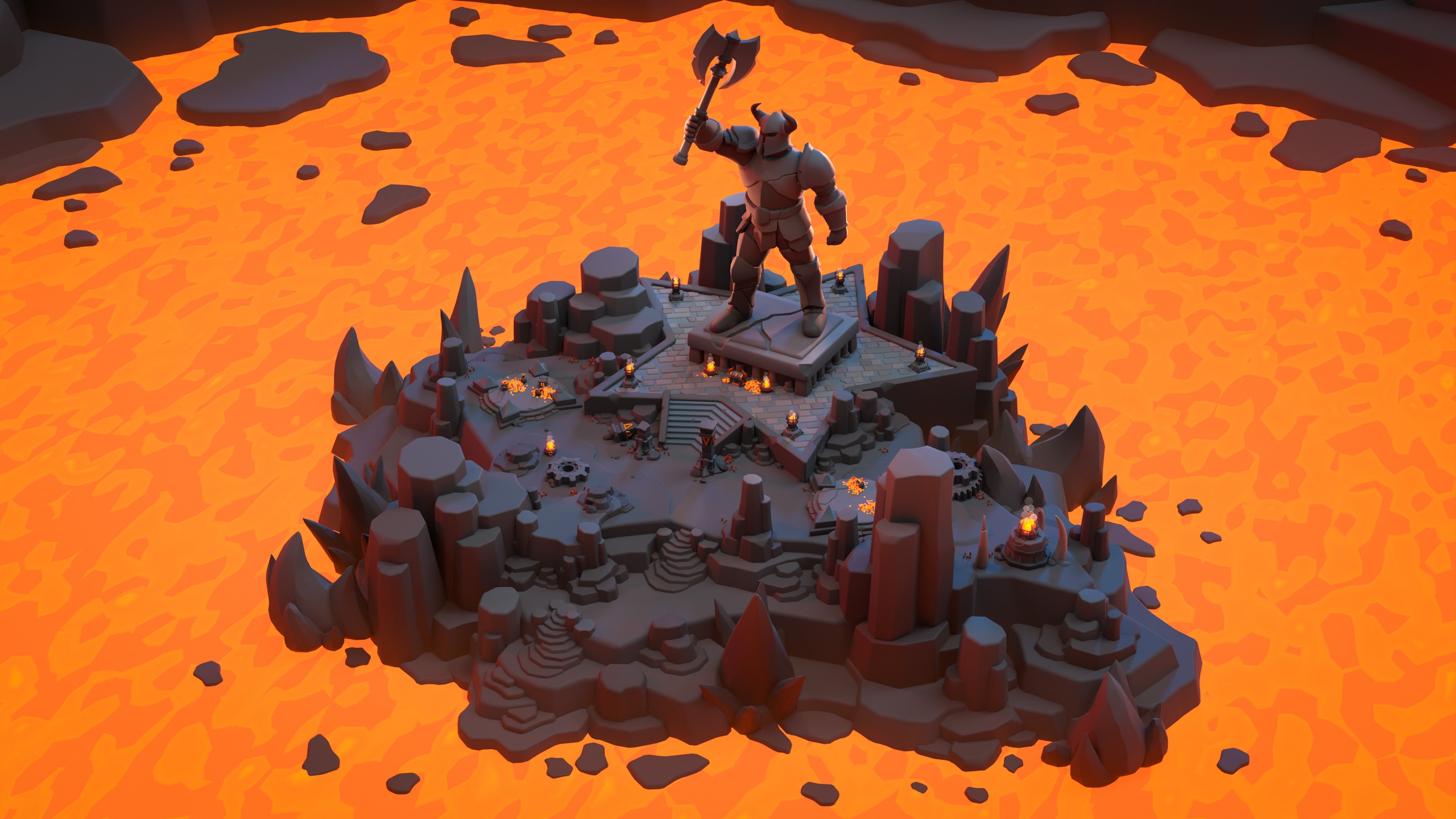 Media 1 for listing Inferno World Free - Low Poly 3D Models