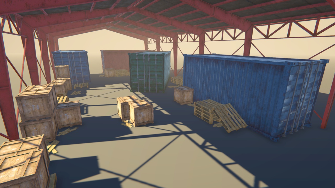Media 1 for listing Warehouse Hangar Garage Scene  game ready