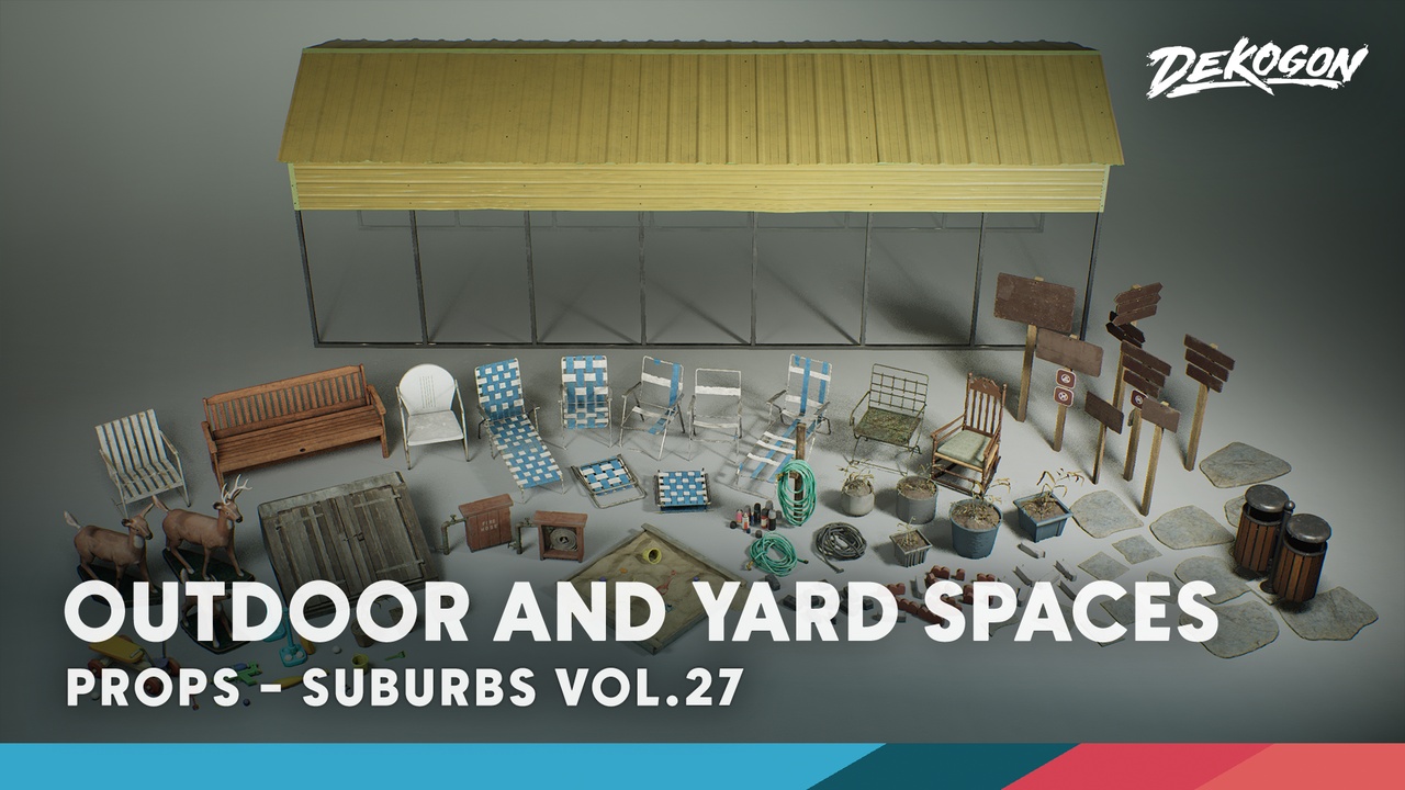 Medios 1 para el artículo Suburbs VOL.27 - Outdoor and Yard Spaces (Nanite and Low Poly)