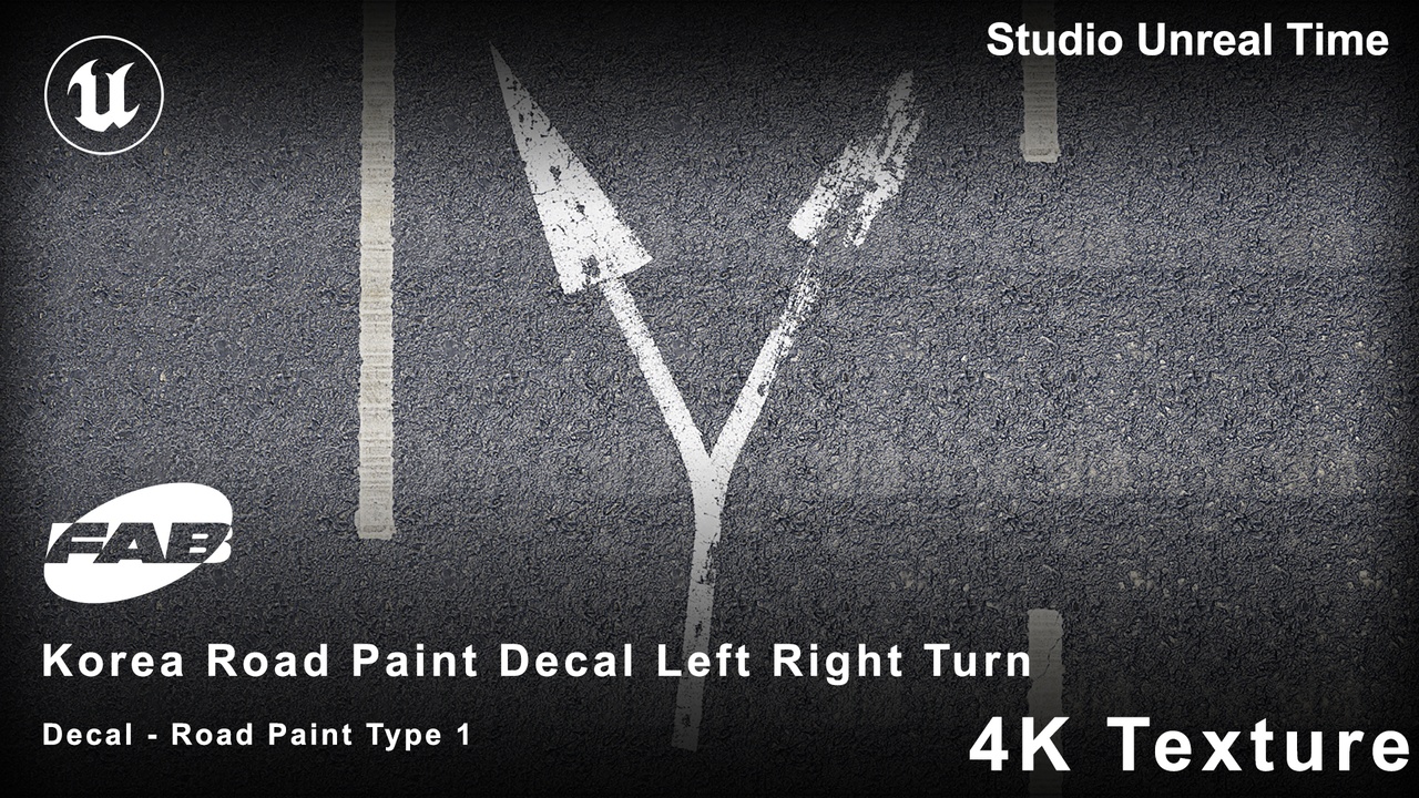 Media 1 for listing Korea Road Paint Decal Left Right Turn Asset Type 1