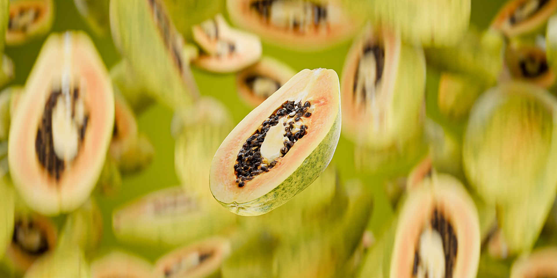 Media 1 for listing 3D Scan - Papaya Half 1