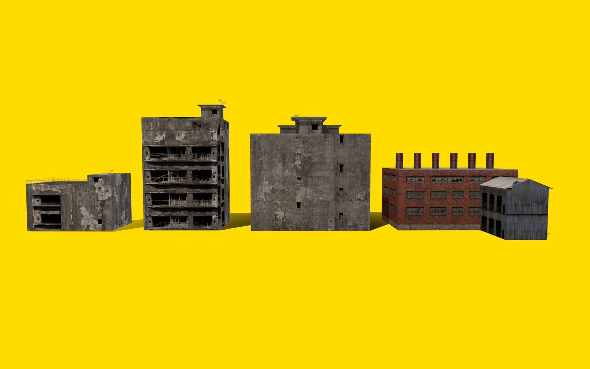 Media 1 for listing 4 Abandoned Industrial District Pack