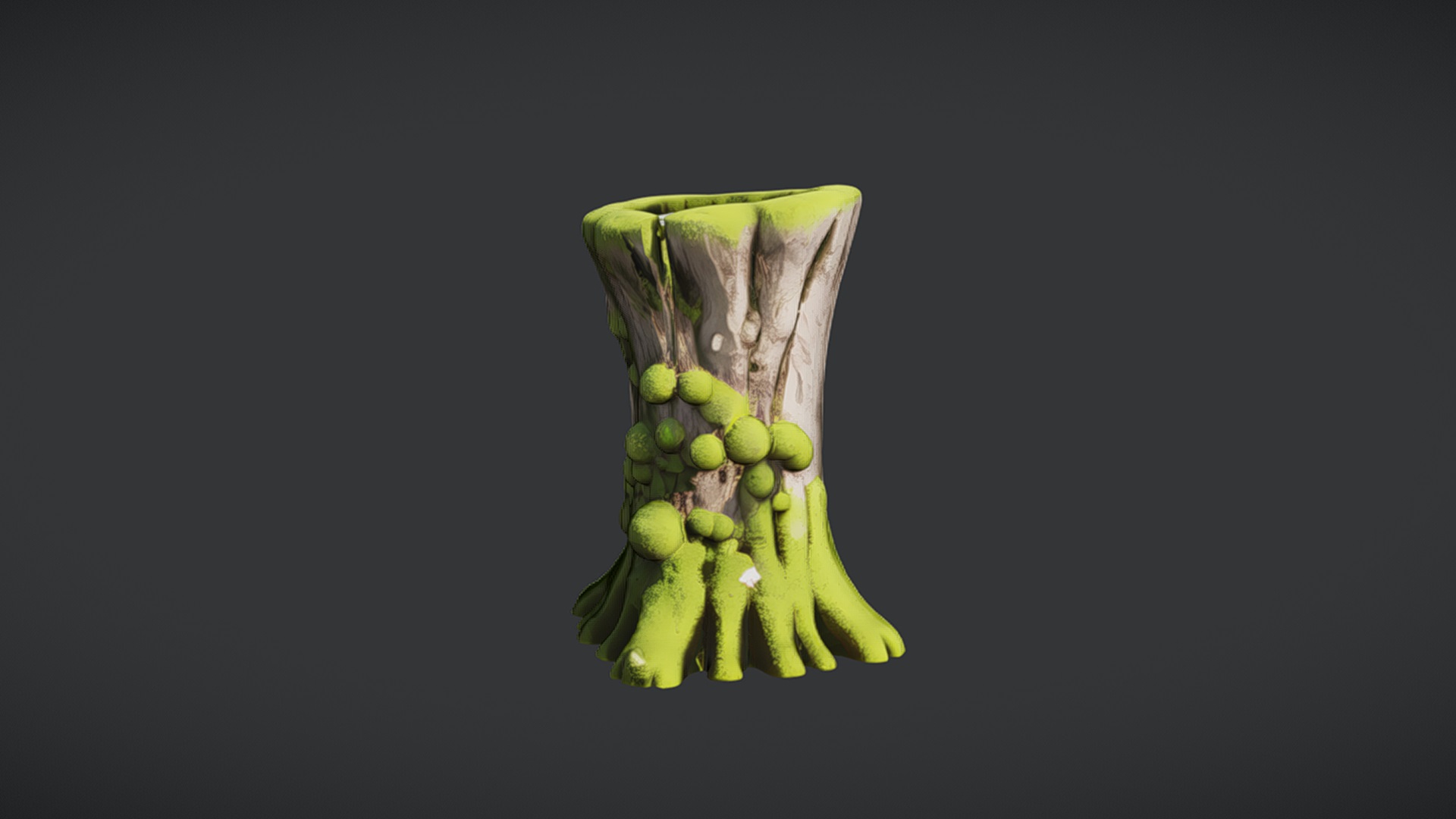 moss-covered tree stump fantasy texture | Fab