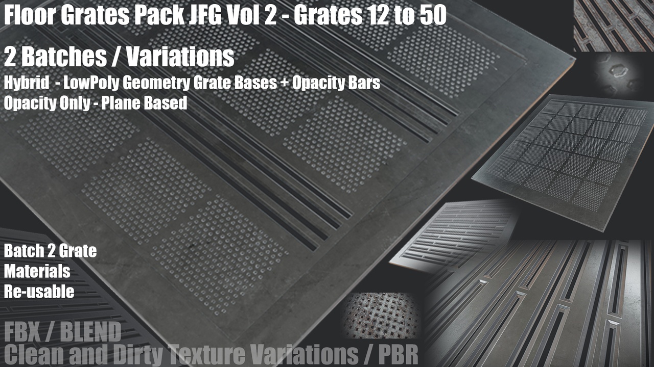 Media 1 for listing Floor Grate Pack JFG V4 Vol 2 - Grates 12 to 50