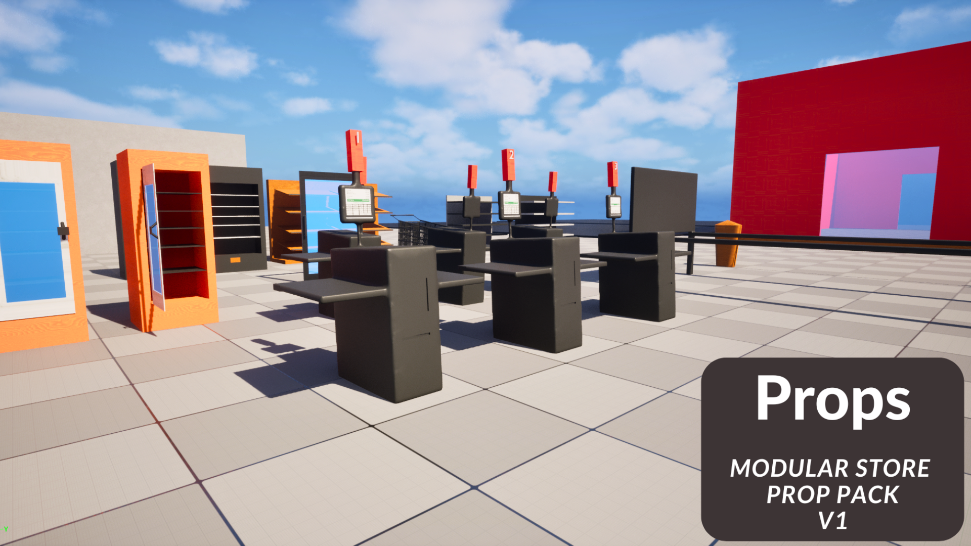 Modular Supermarket 3D Asset Pack – Stylized Retail Environment Kit | Fab