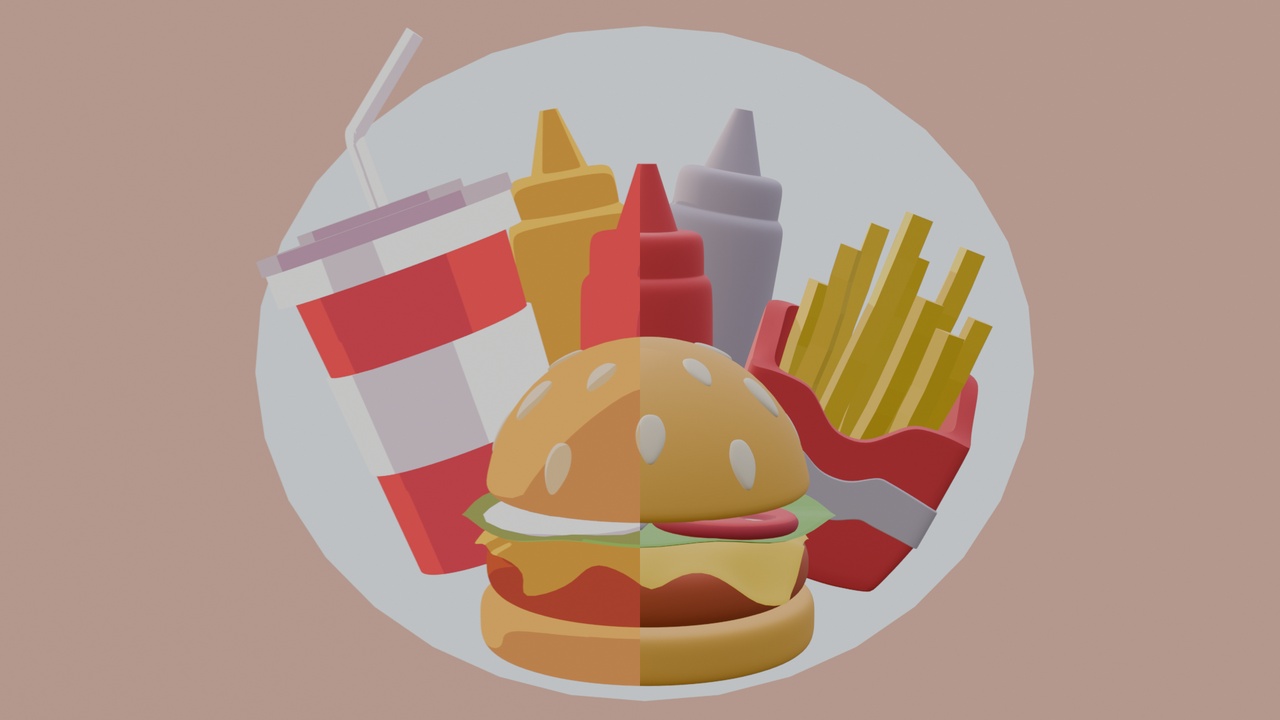 Medium 1 für Eintrag Fast Food - Simple shading & Celshading