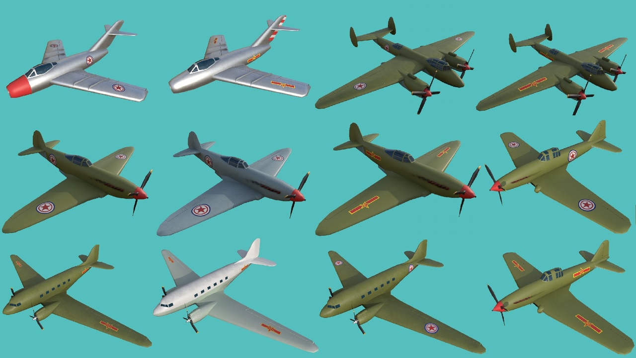 Media 1 for listing Korean War 1950–53 — Communist States Aviation (Lowpoly Pack)