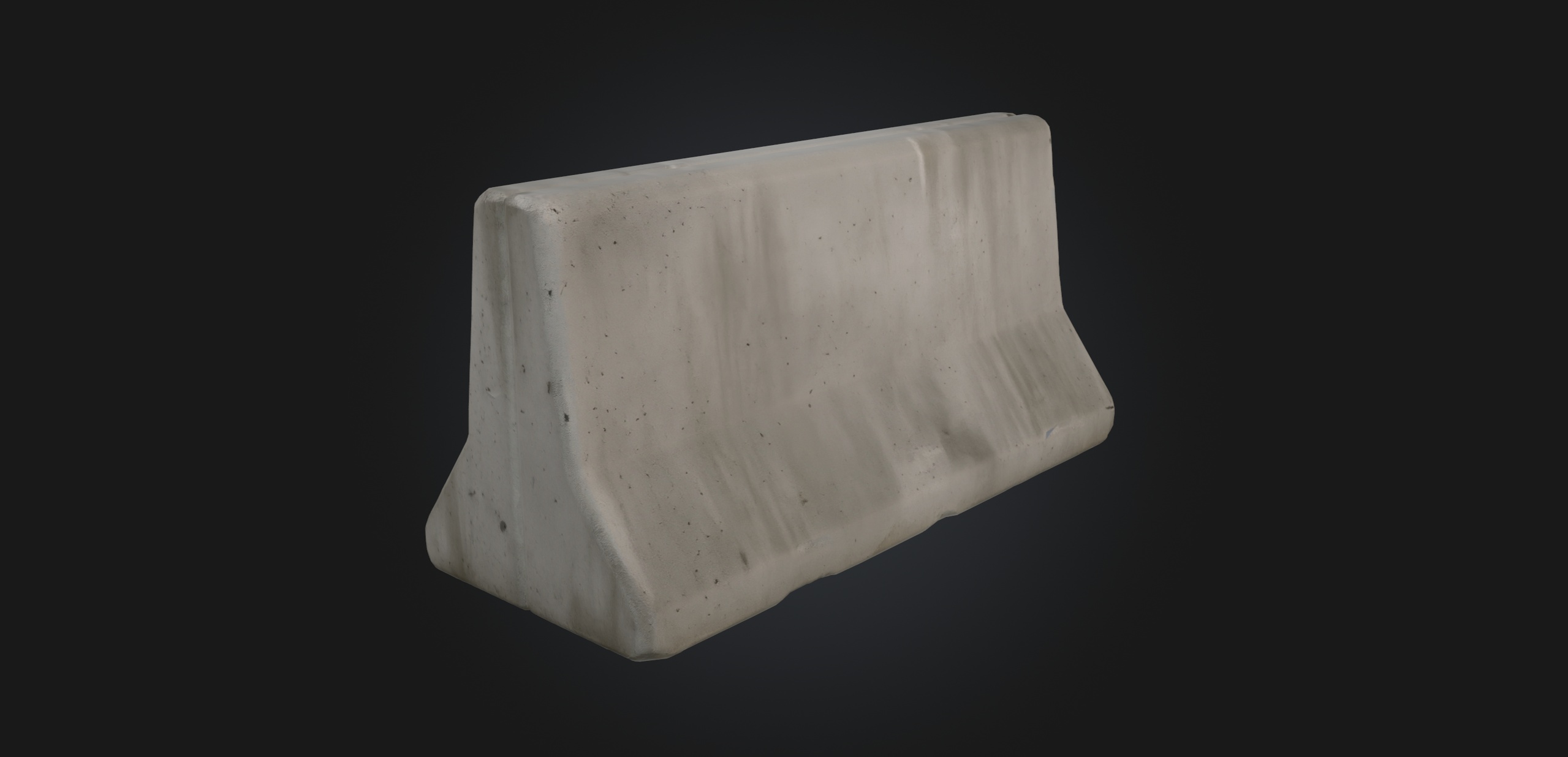 Media 1 for listing Modern Concrete Road Barrier - Jersey Barrier (4K PBR)