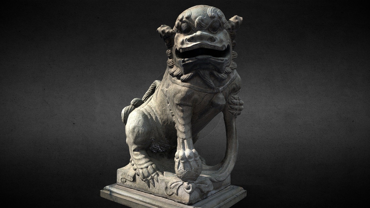Media 1 for listing Lion-Statue-040F 臺中萬春宮-公獅