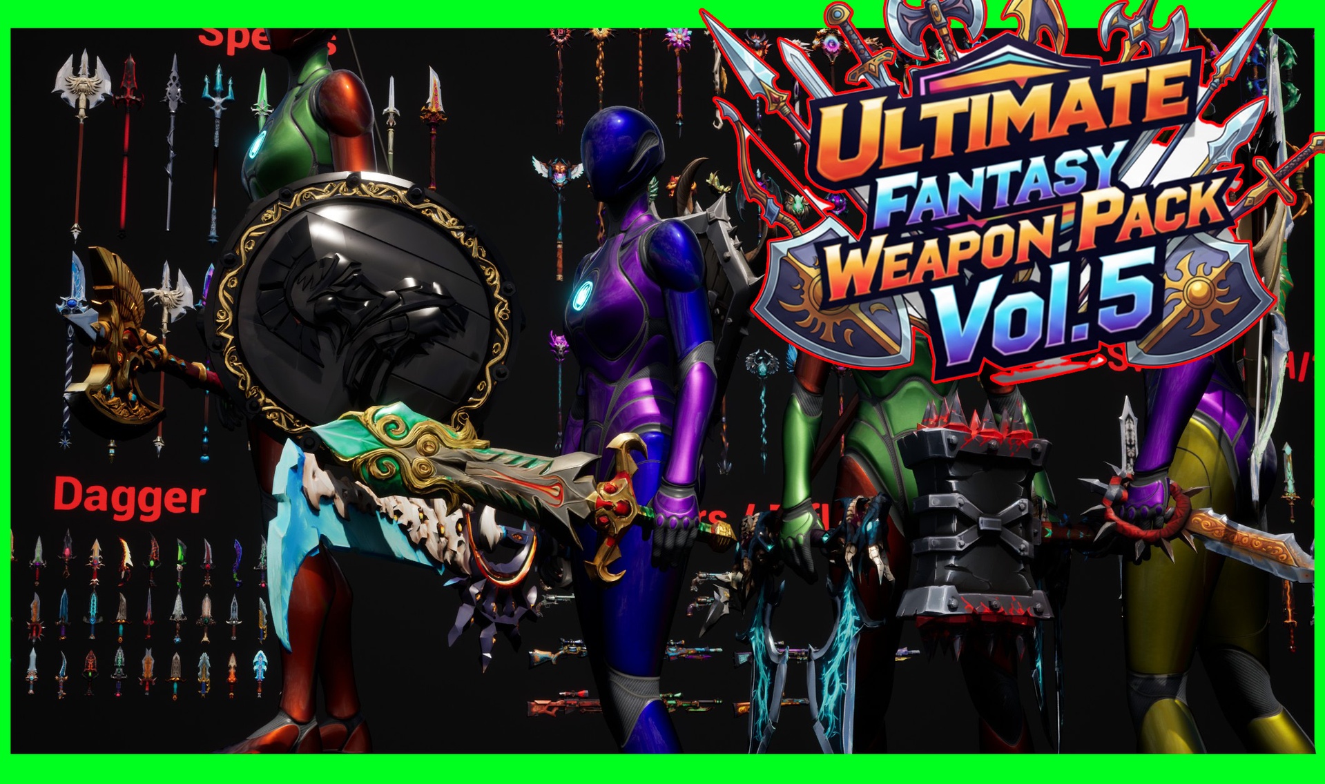 Media 1 for listing Ultimate Fantasy Weapon Pack Vol.5 (318 Meshes)