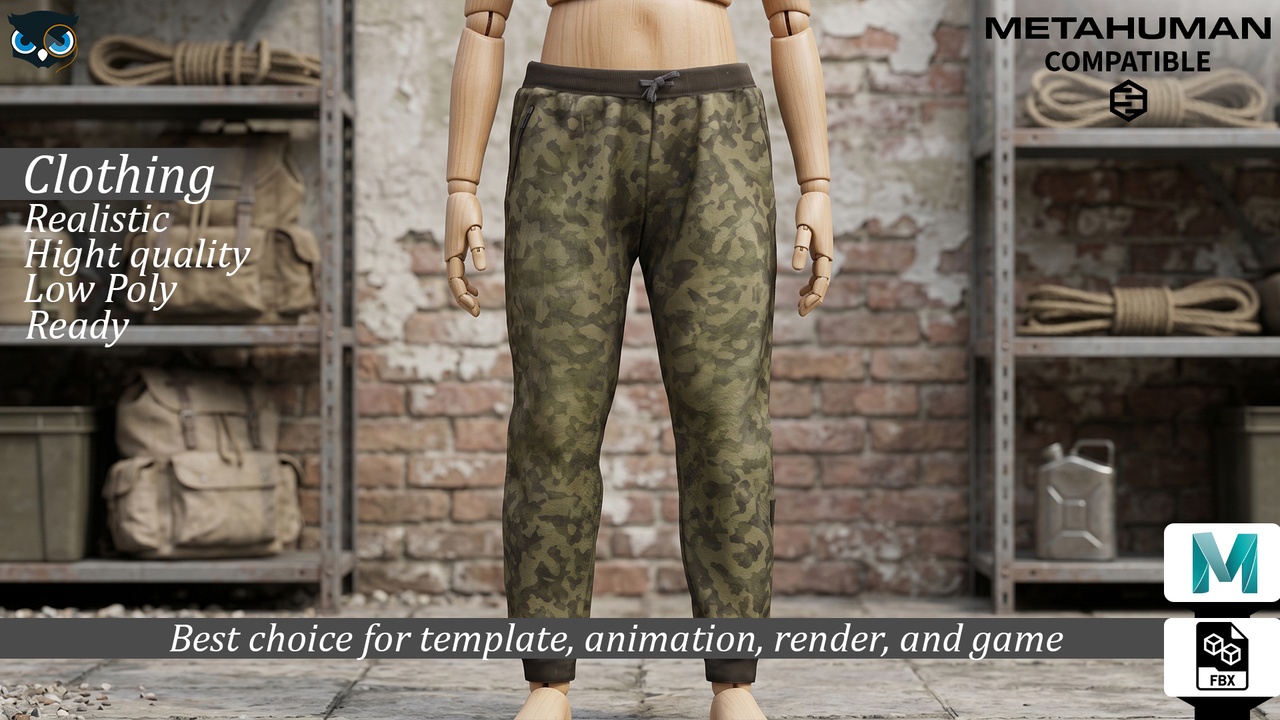 Media 1 for listing Tactical Joggers   MetaHuman Compatible
