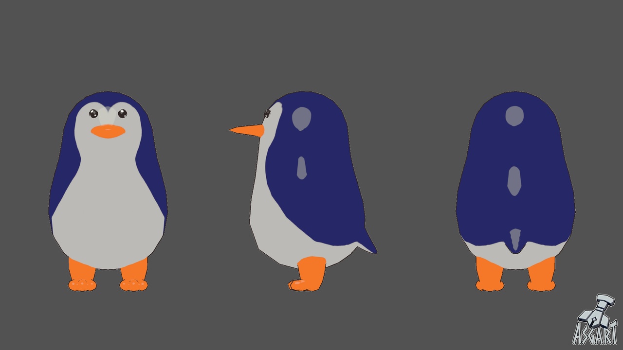 Media 1 for listing Penguin - PocketPal S1 - 3D Character - VRChat Avatar