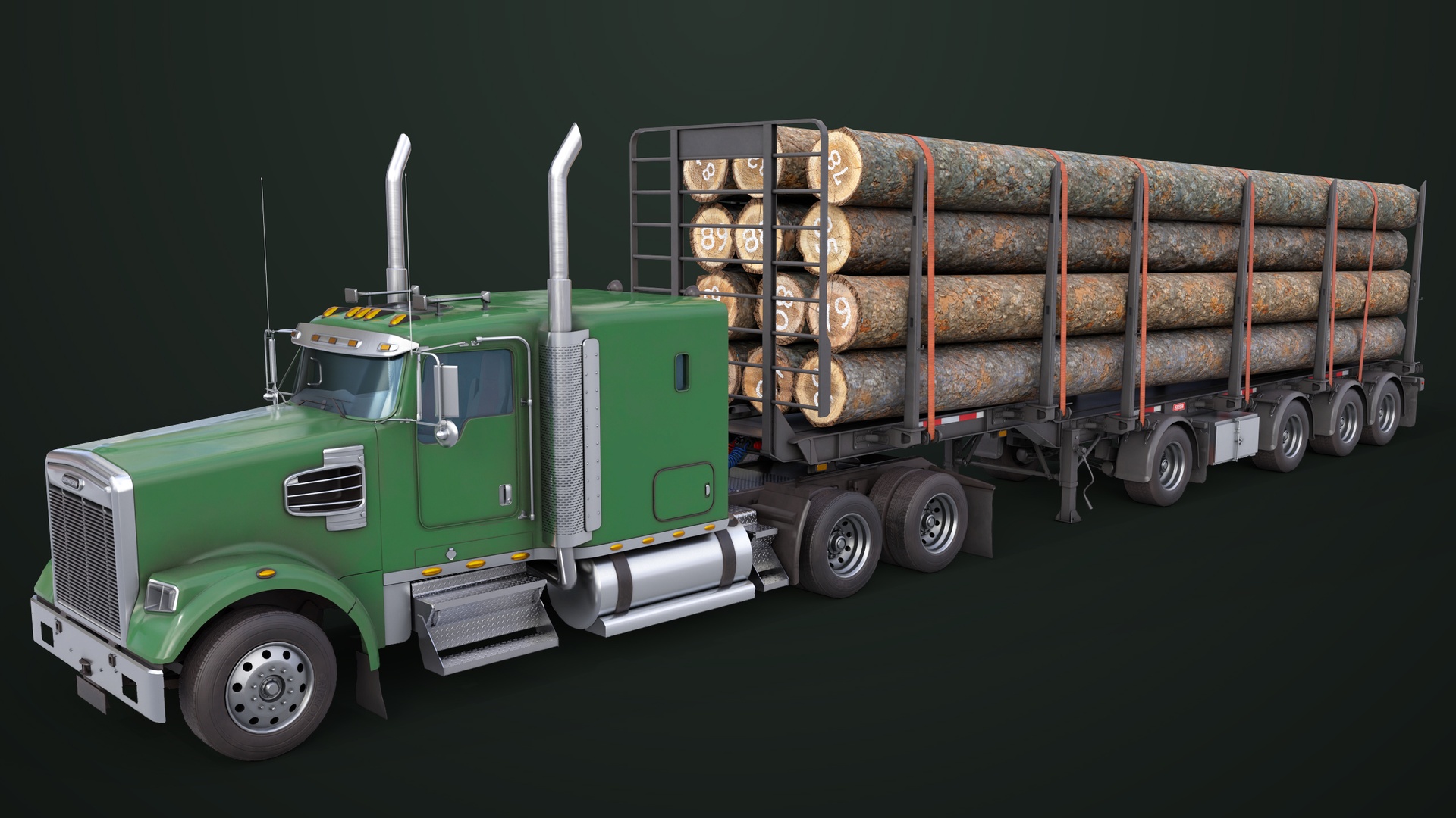 Media 1 for listing Truck 07 Log Trailer Generic Collection All PBR Unity UE Textures