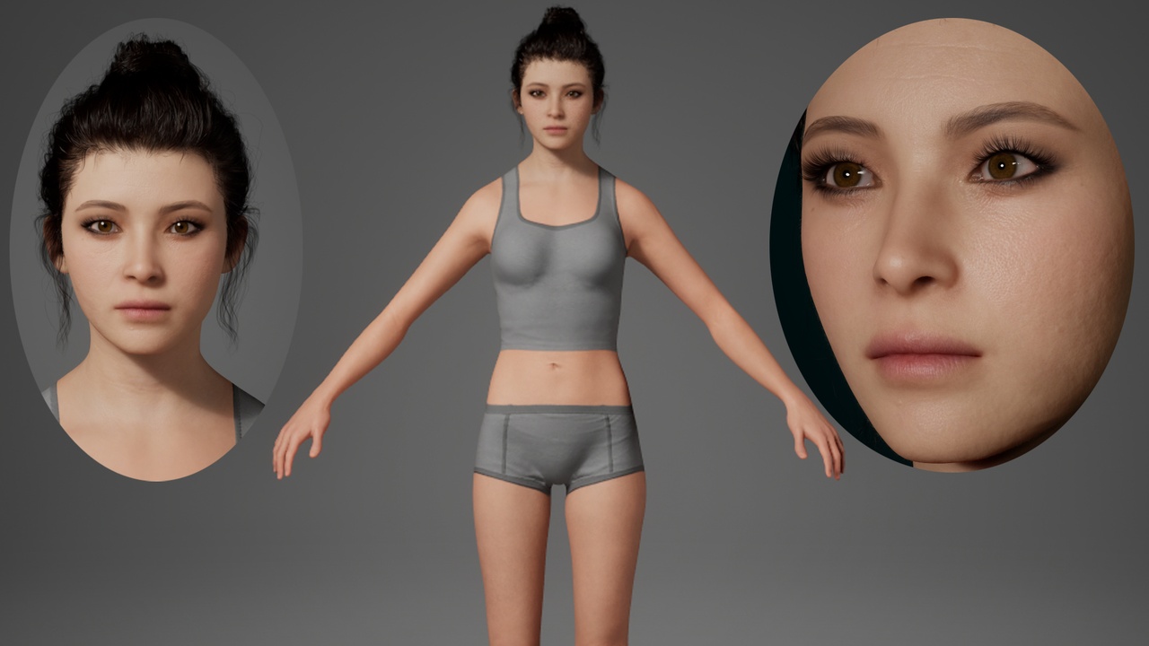 Media 1 for listing Editable MetaHuman Beauty - Yuerusha.With hair, no clothing included.