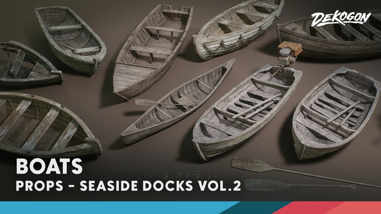 Media 1 for listing Seaside Docks VOL.2 - Boats (Nanite + Low Poly)