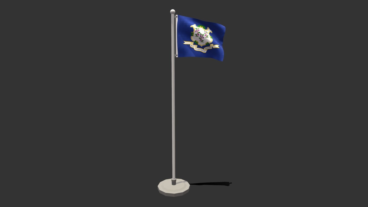 Low Poly Seamless Animated Connecticut Flag | Fab