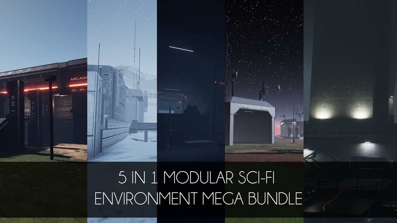 Media 1 for listing 5 IN 1 Modular Sci-Fi Environment / Mega Bundle