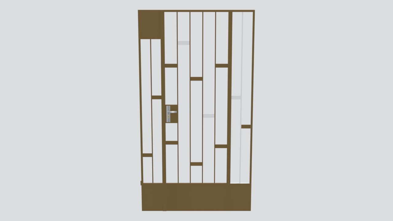 Media 1 for listing Modern Metal Security Gate Door 3D Model