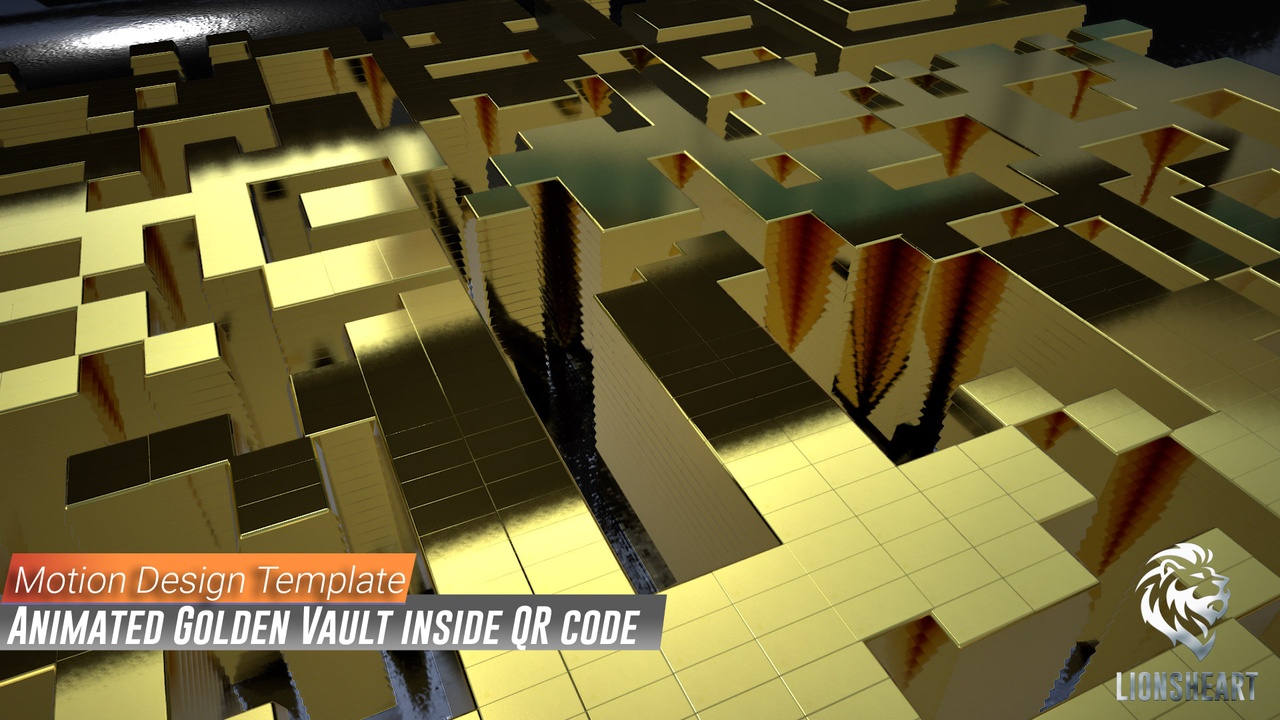 Media 1 for listing Motion Template Golden Vault with QR code