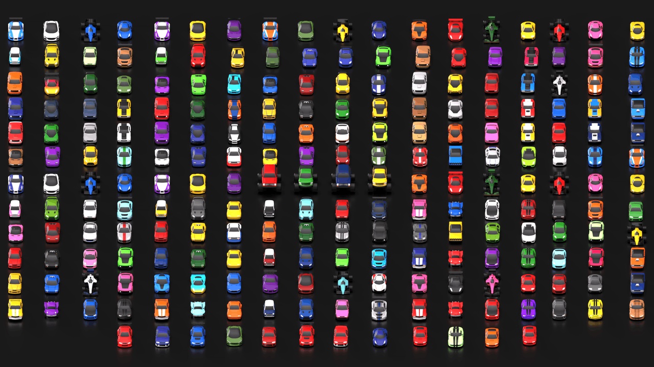 Media 1 for listing Ultimate Low Poly Racing Car Pack – 100+ Stylized Vehicles Collection