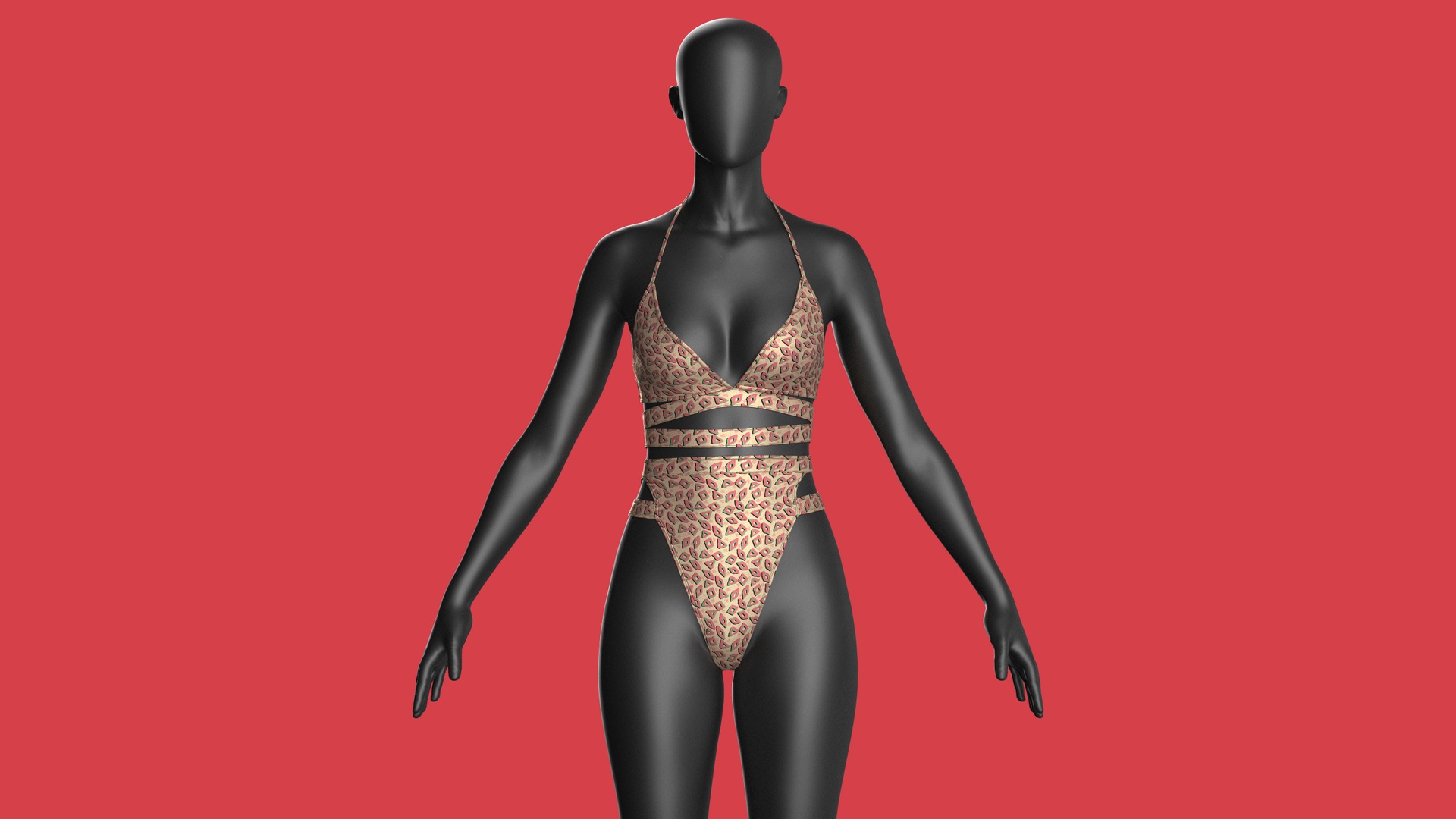 Media 1 for listing Girls Bikini - Summer Print V2 | High Poly