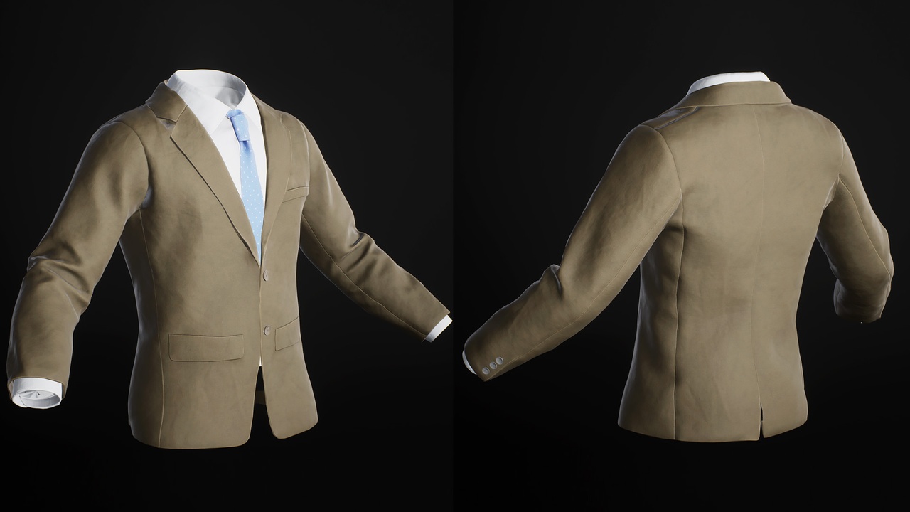 Media 1 for listing Classic Jacket Tie - Metahuman