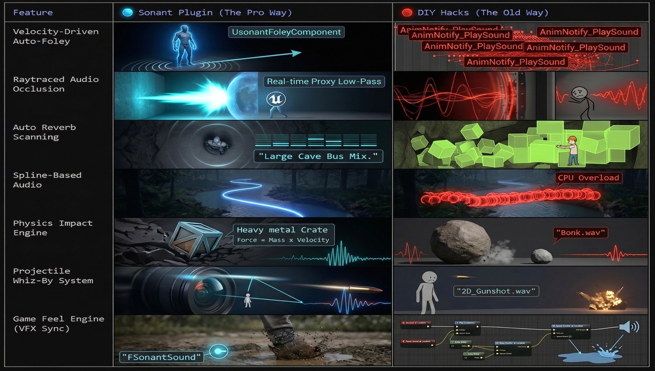 Media 1 for listing Sonant: Unified Procedural Footstep & Ambience Audio Manager