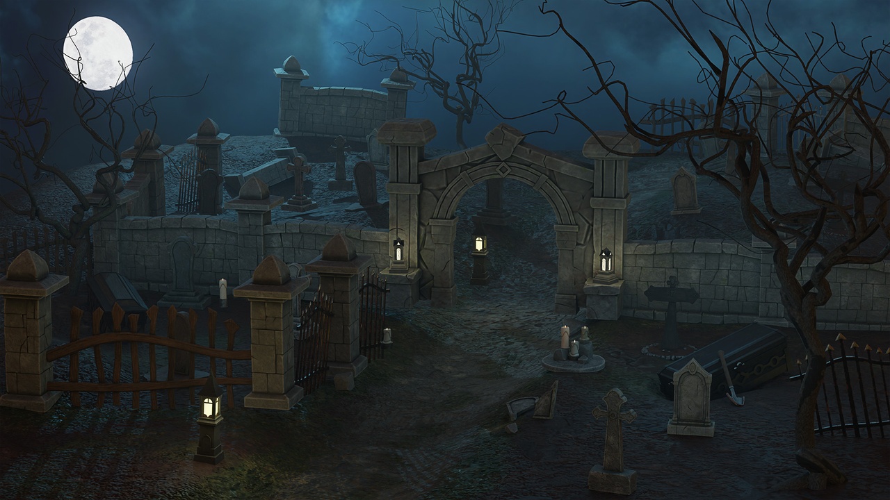 Media 1 for listing Cemetery Asset Pack for Blender, UE5 and Unity