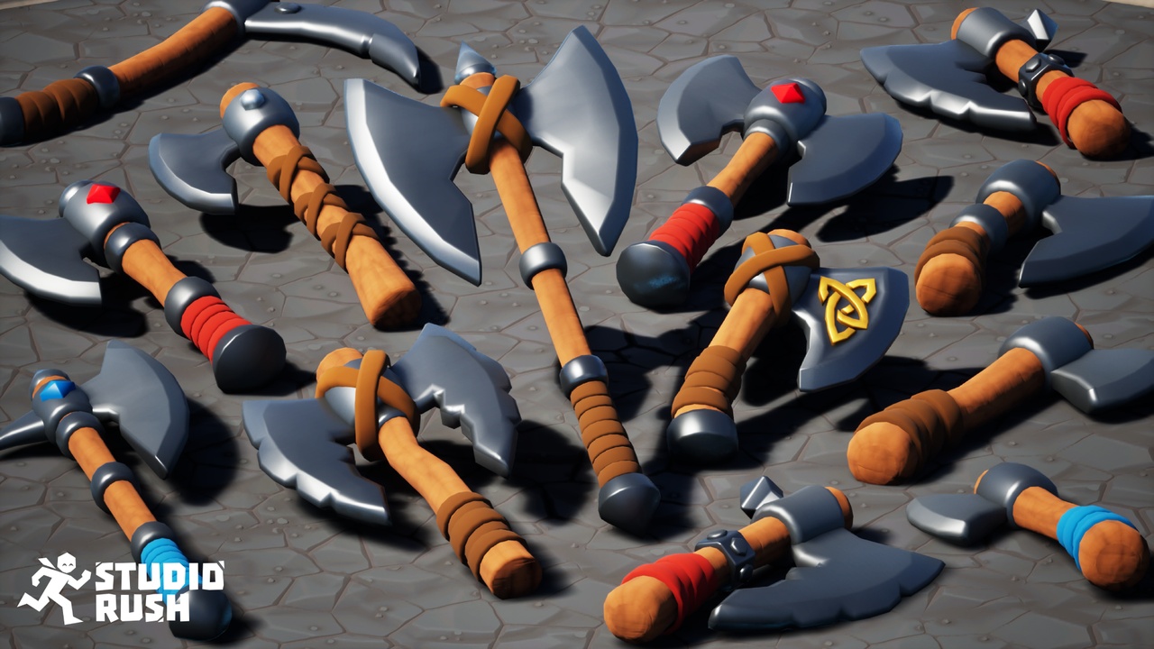 Media 1 for listing Stylized Axes Pack