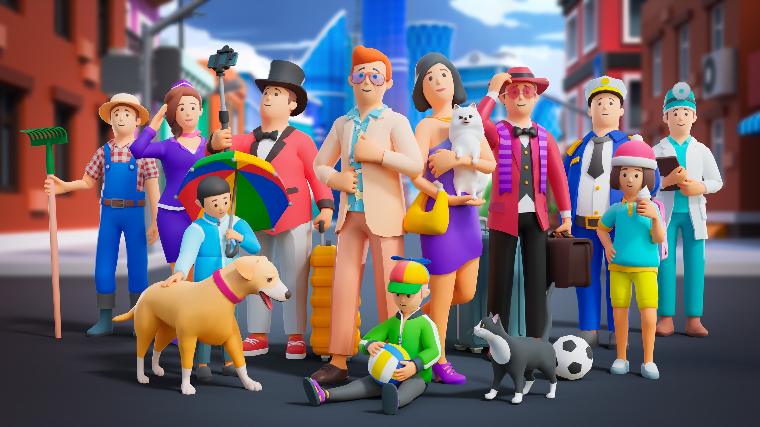 Media 1 for listing City Characters - Low Poly 3D Models Pack