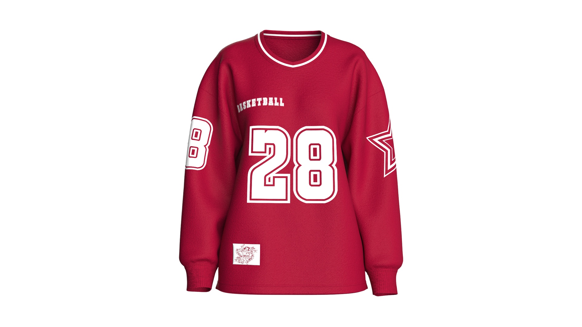Media 1 for listing Girls Basketball Sweatshirt With Patch V2 | High Poly