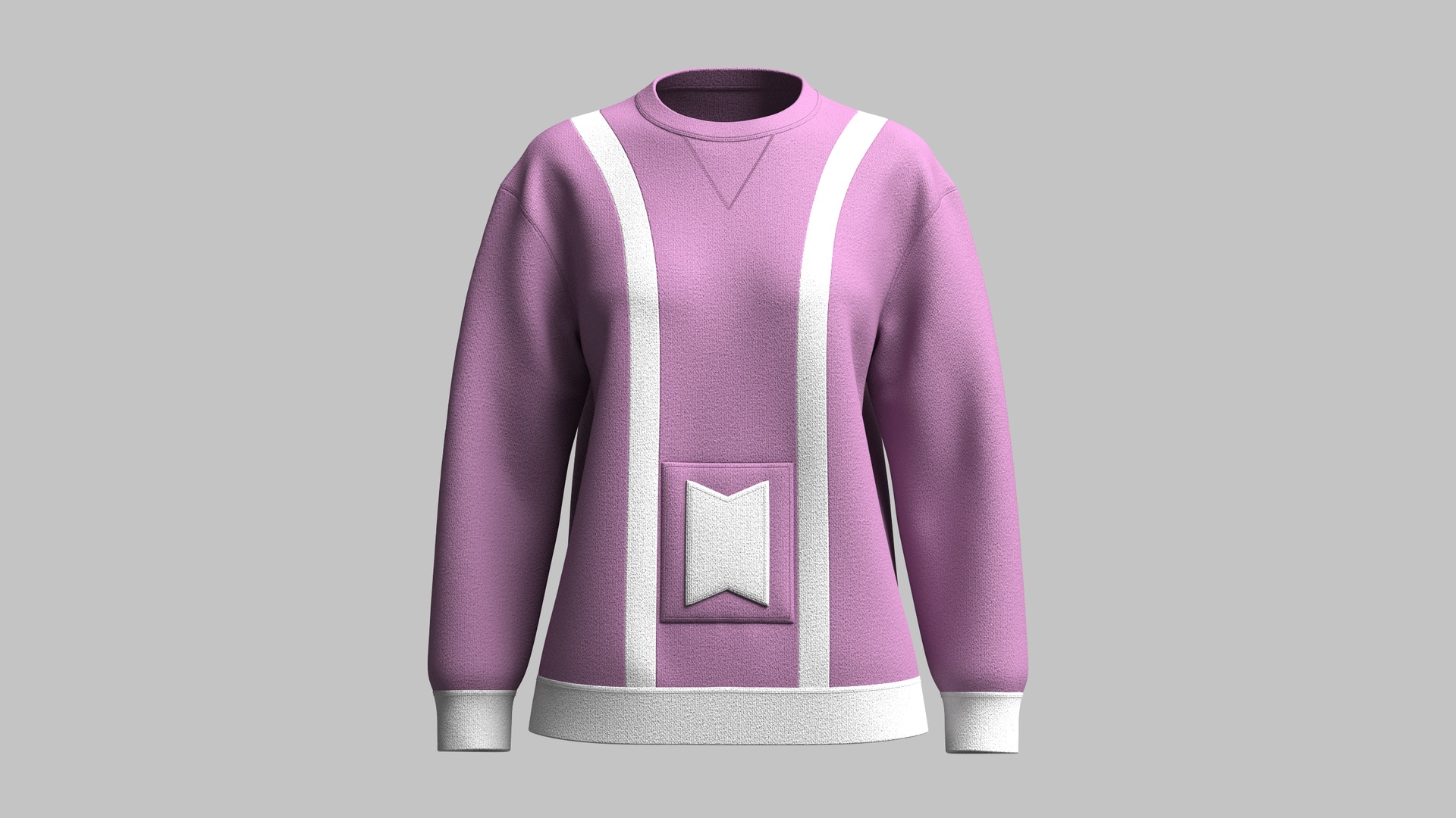 Media 1 for listing Girls White - Striped Side Panels Sweatshirt | High Poly