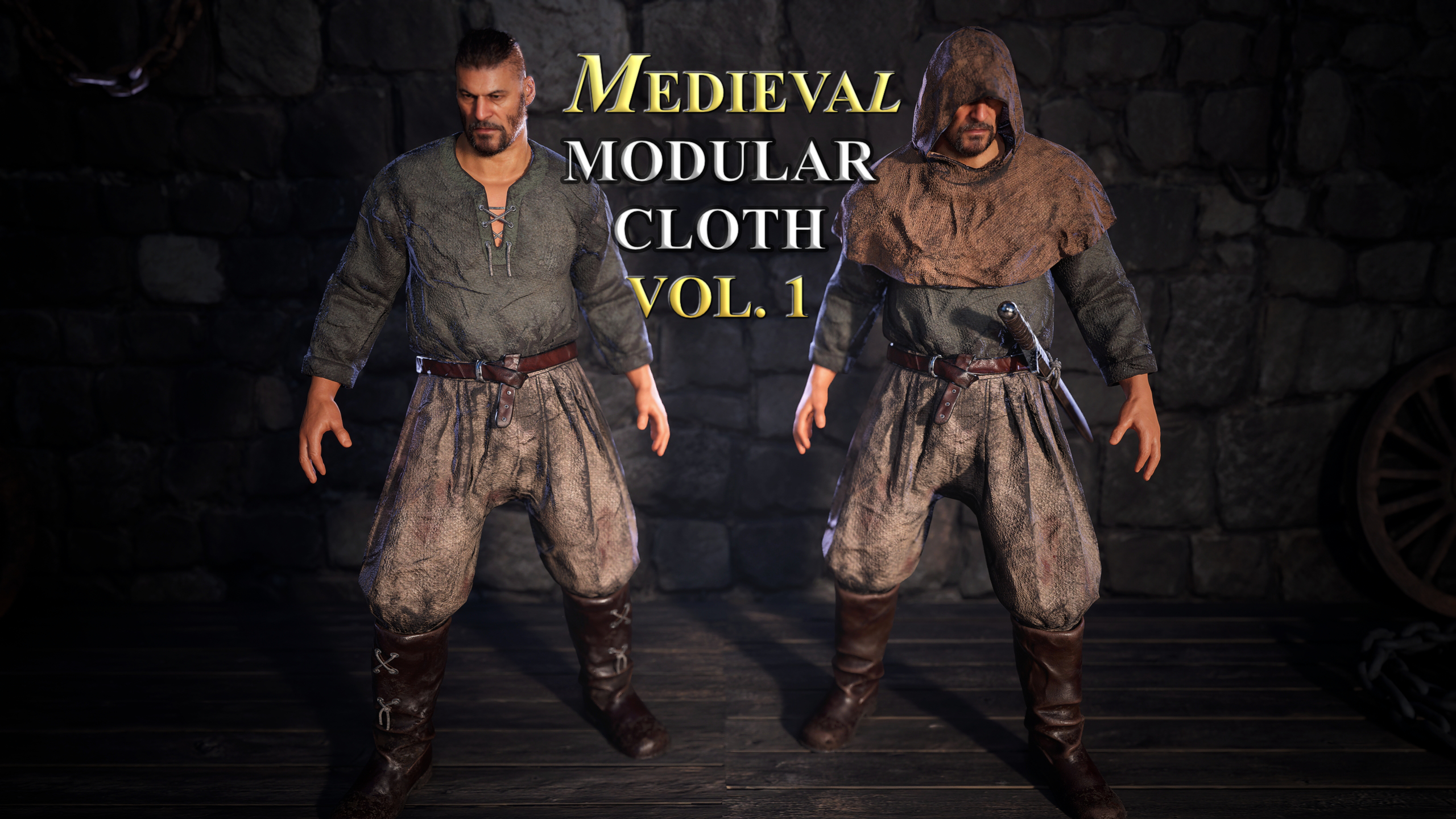 Medieval Modular Cloth Vol. 1 - MetaHuman Compatible | Fab