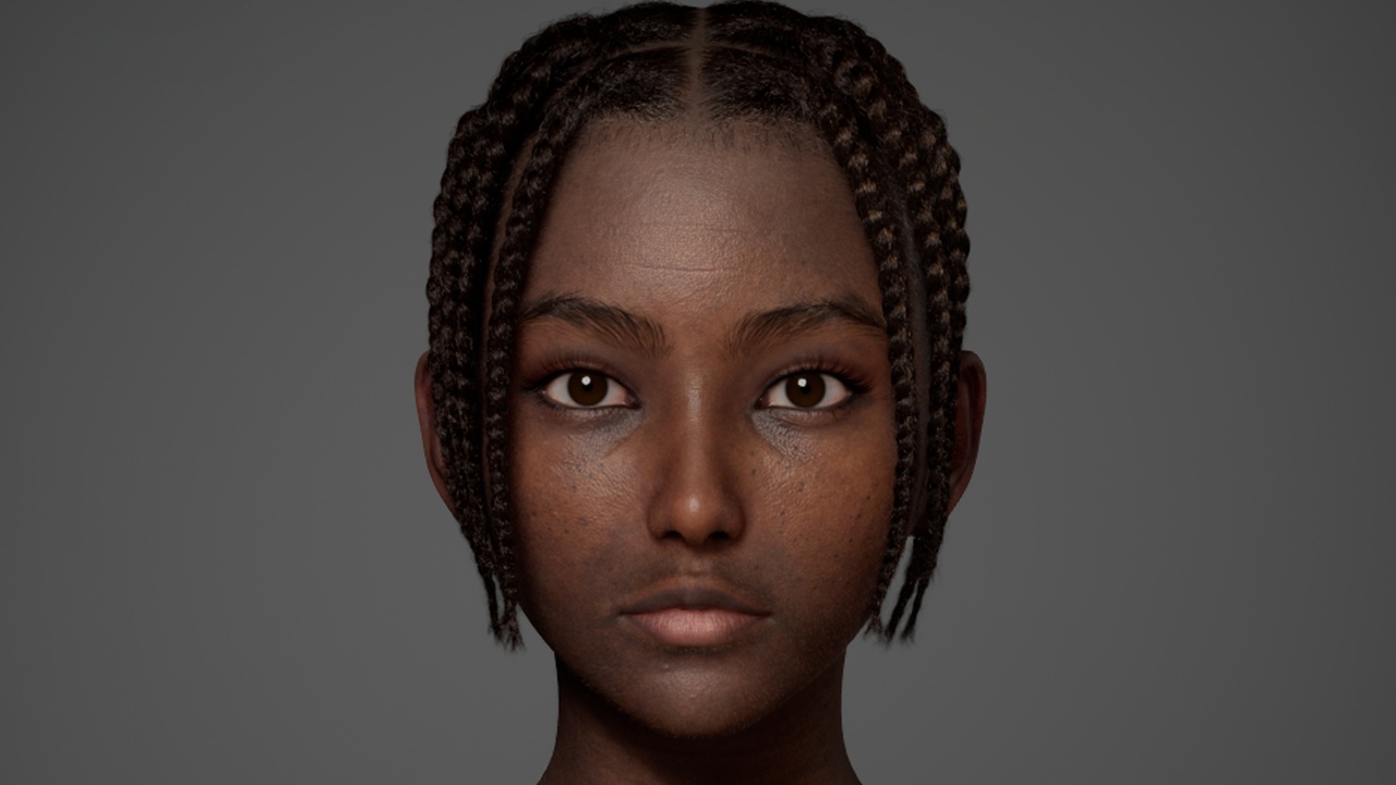 Editable MetaHuman African Woman - Tiffany.With hair, no clothing ...