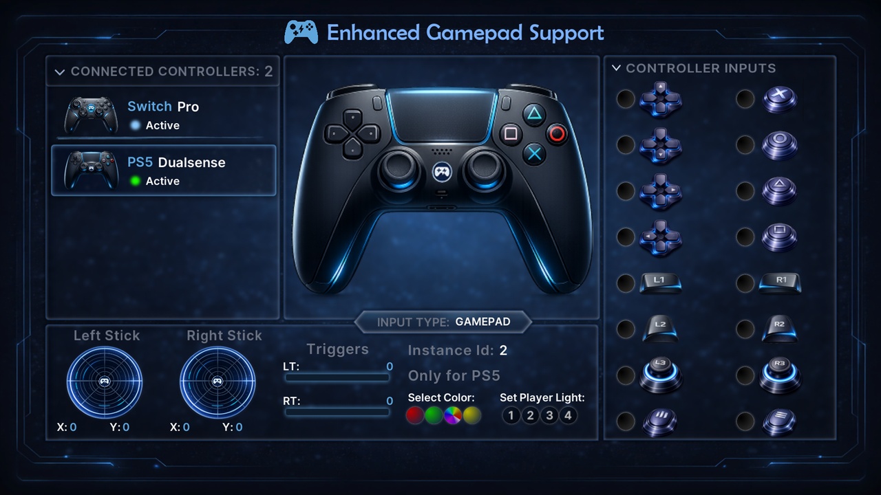 Media 1 for listing Enhanced Gamepad Support