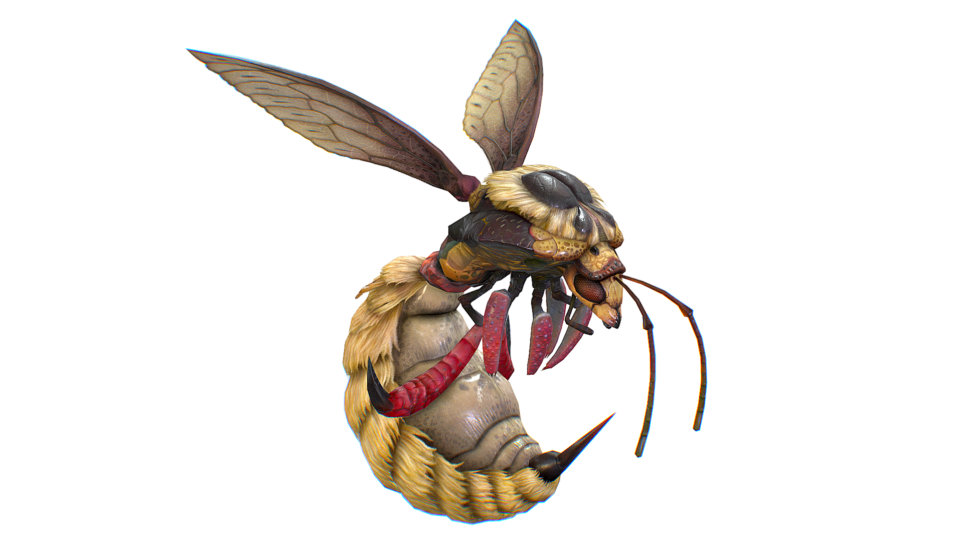 Mutant Insect Cartoon Giant Bee Insect Monster Bug Beetle Animal Creature Mutant Yellow ...