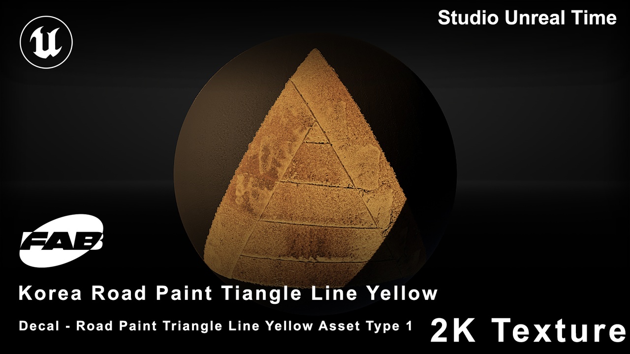 Media 1 for listing Korea Road Paint Decal Triangle Yellow Type 1