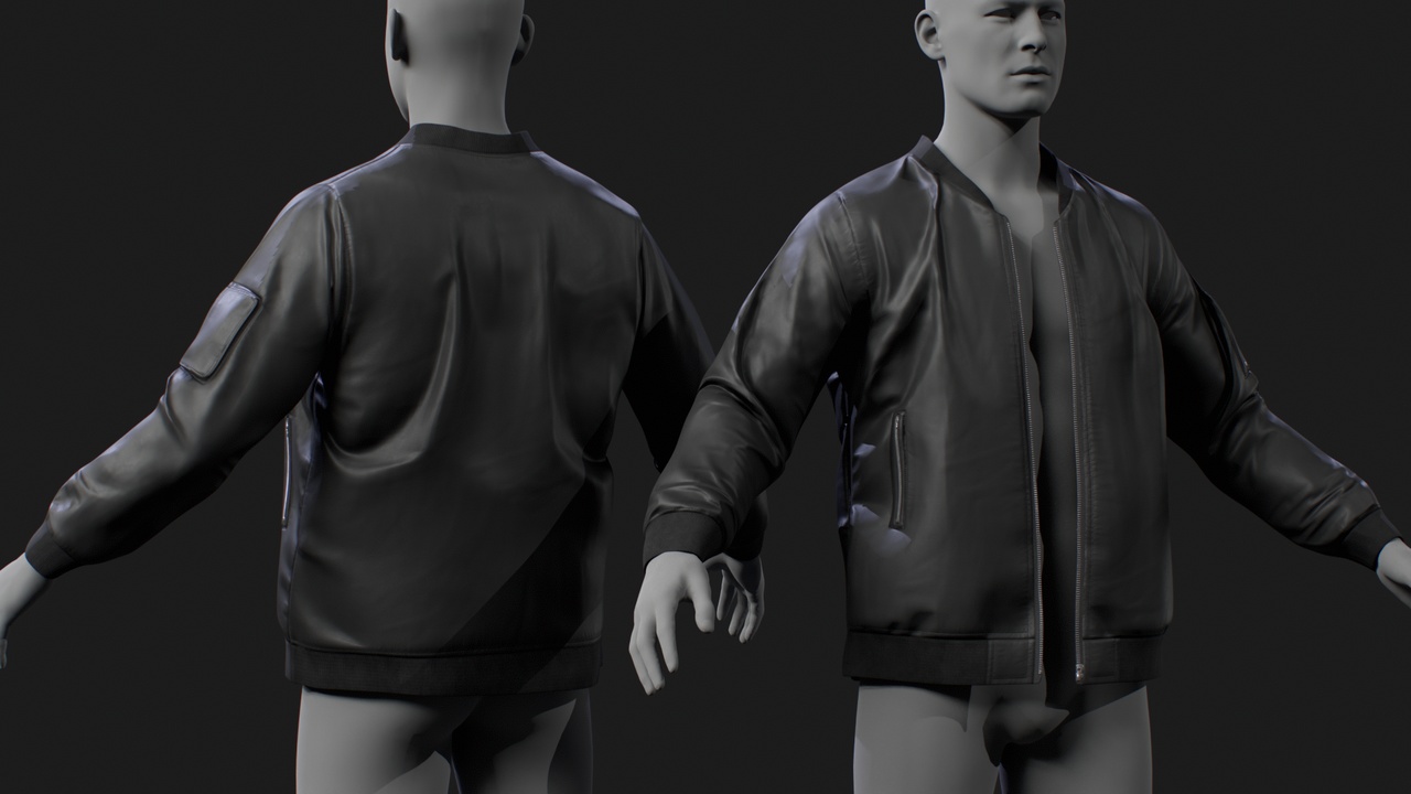Media 1 for listing Bomber Jacket for MetaHuman – Parametric Wardrobe (MHPKG)