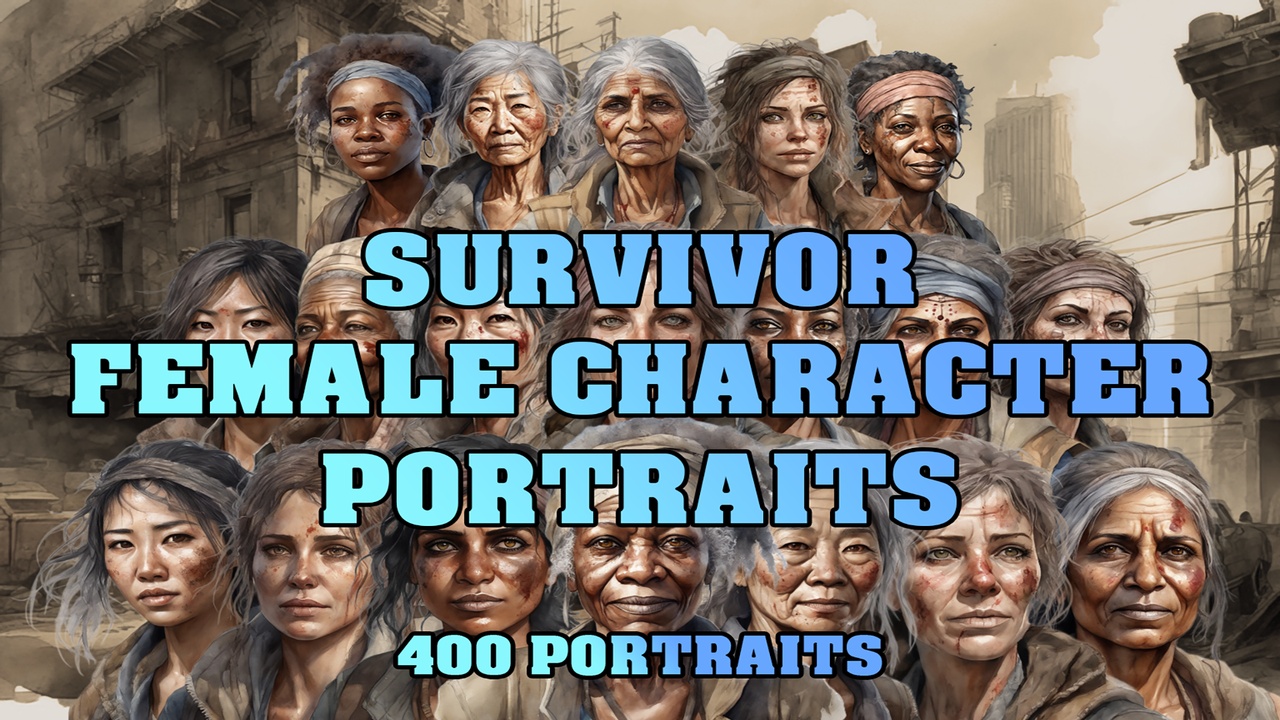 Media 1 for listing Survivor Female Character Portraits