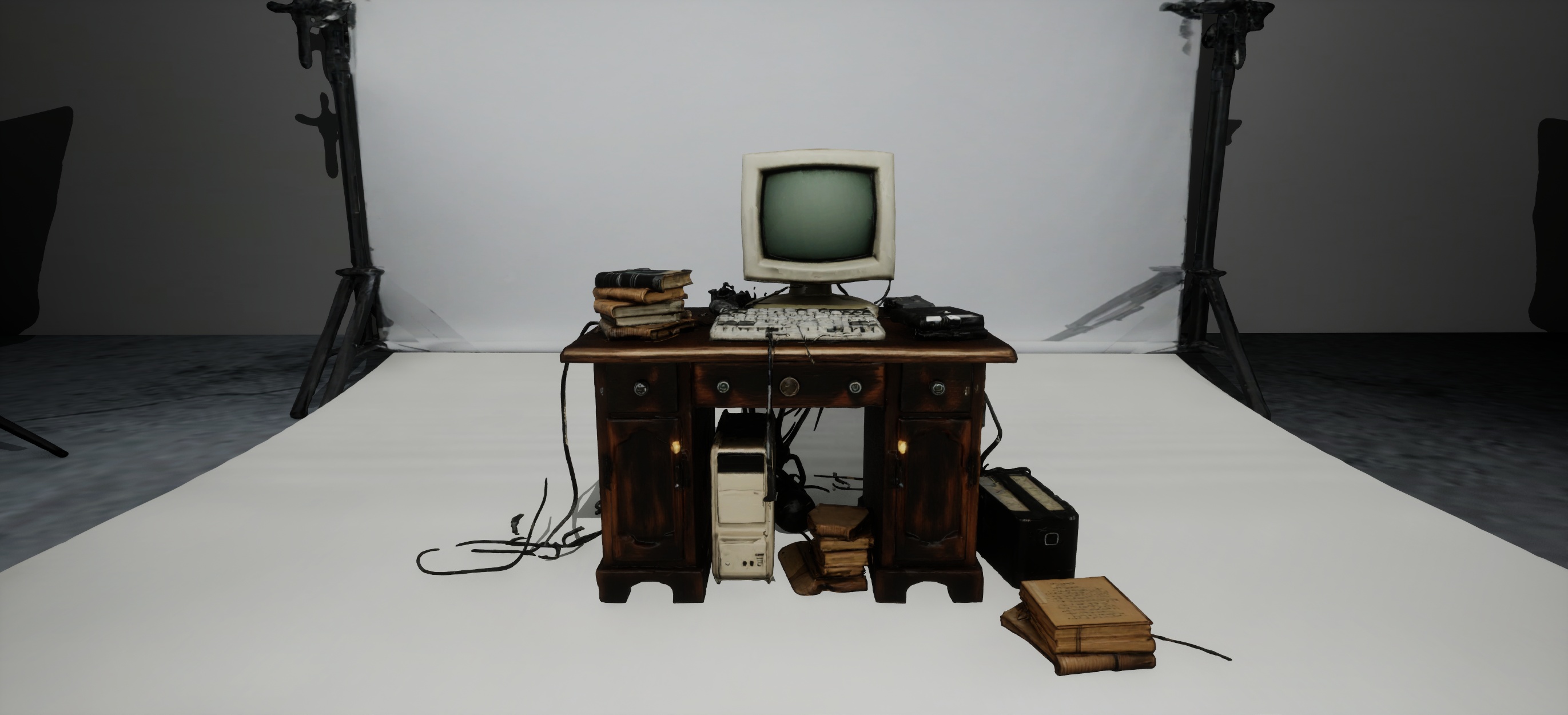 Computer Windows Prop Post Apocalyptic Computer Desk - Prop | Fab
