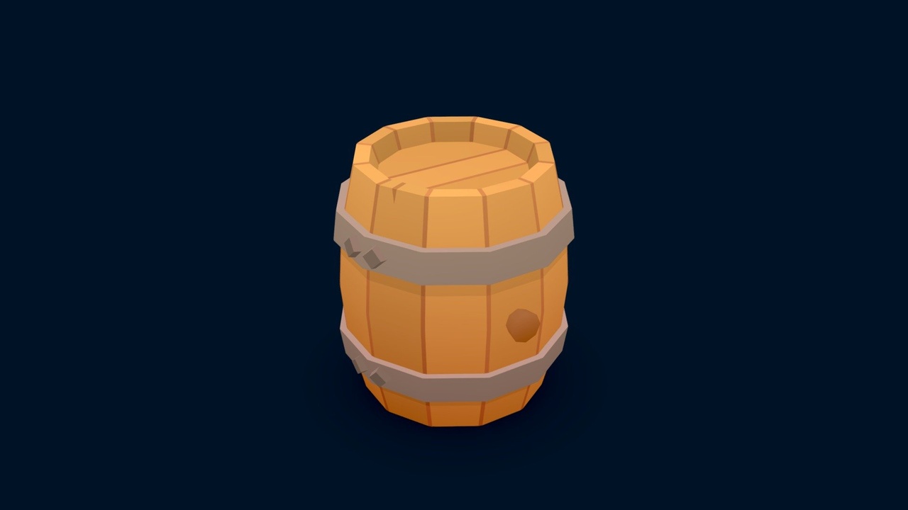 Media 1 for listing Stylized wooden barrel