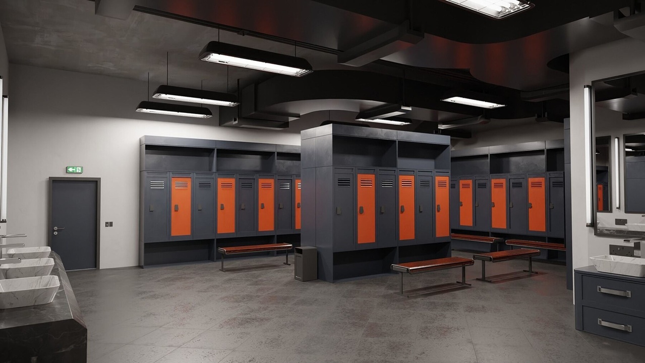 Media 1 for listing Gym Locker Room Blender Scene