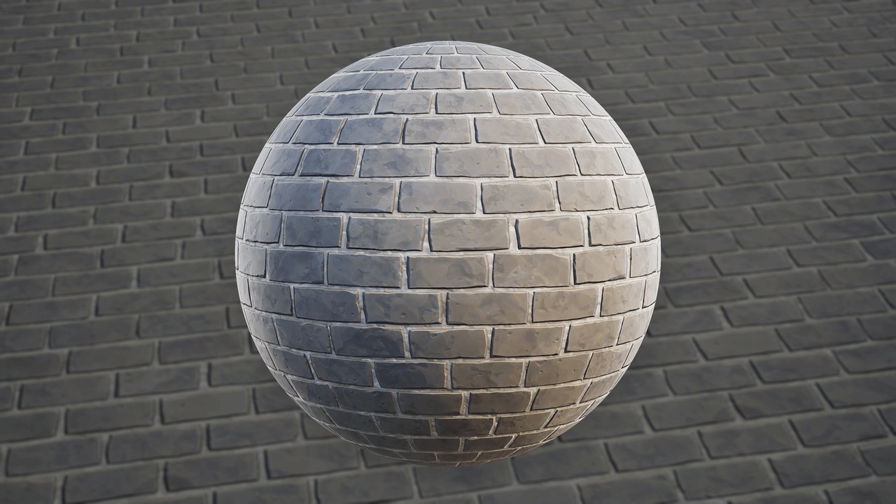 Media 1 for listing Stylized Brick Wall 03A - Material