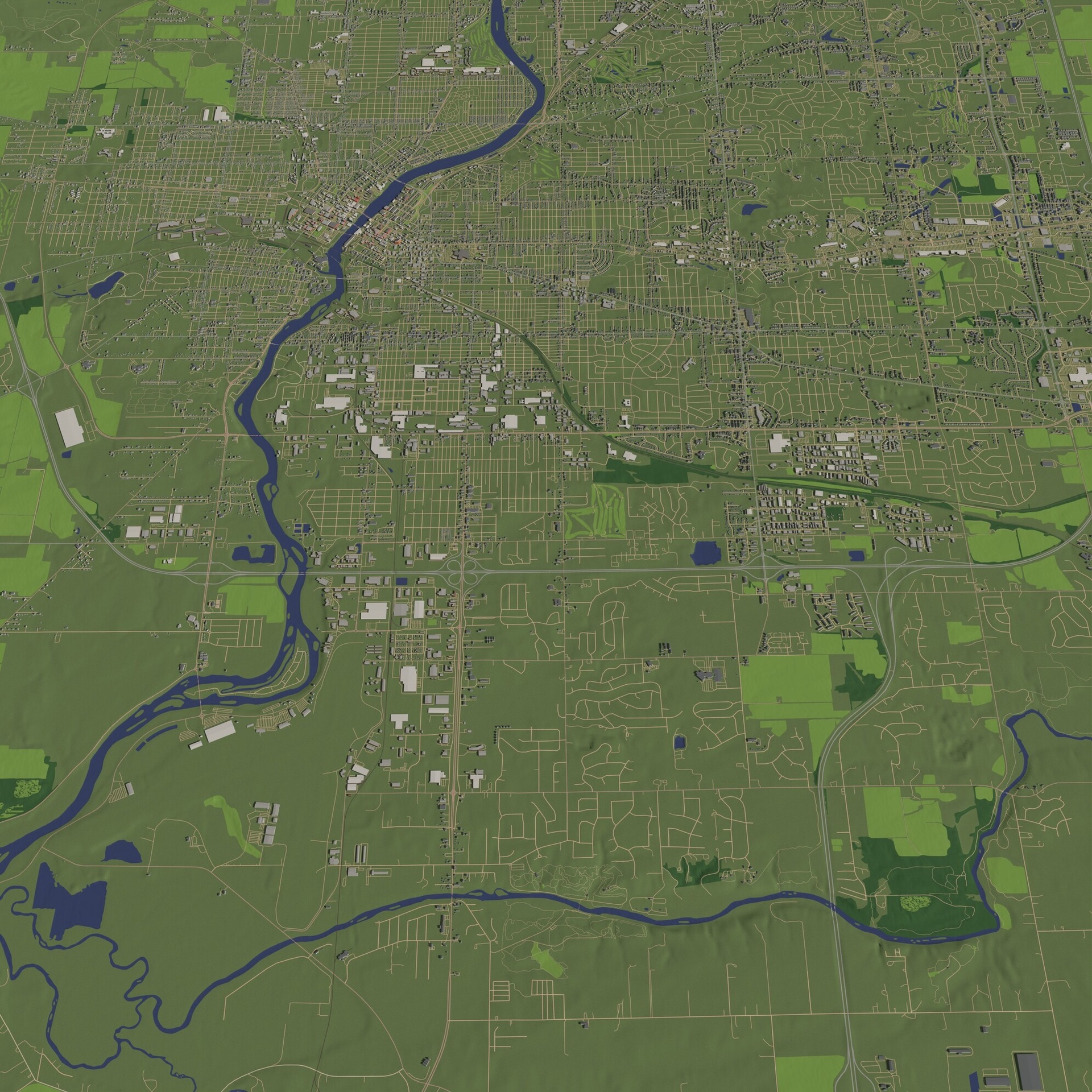 商品 Rockford Illinois USA - aerial scene 的媒体 1