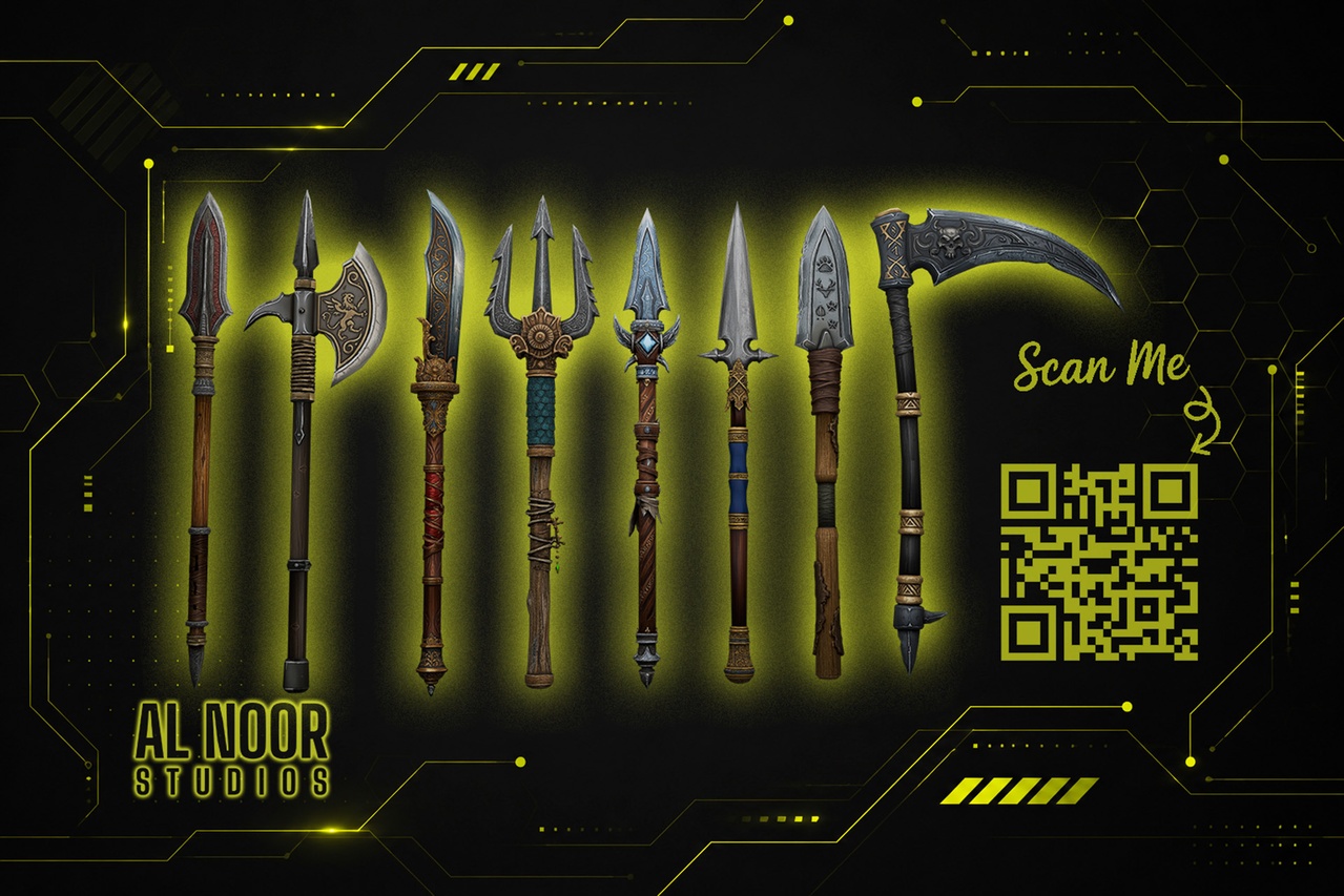 Media 1 for listing Fantasy Polearms & Legendary Weapons Pack | Stylized RPG Melee Arsenal