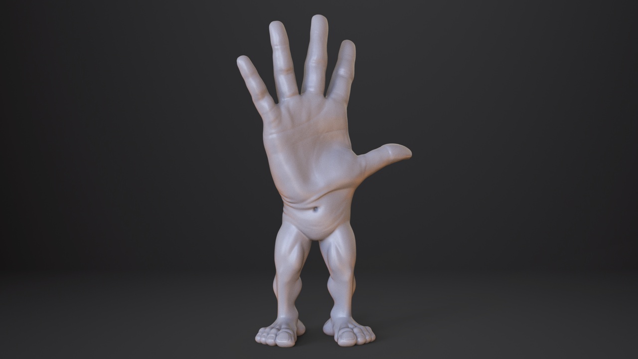 Media 1 for listing Hand Monster Character - Hi-Five Hand Gesture