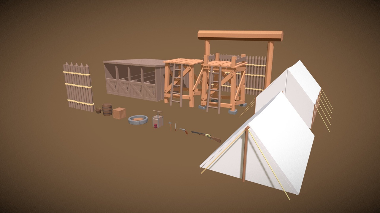 Media 1 for listing Old West Fort (Mini) Asset Pack